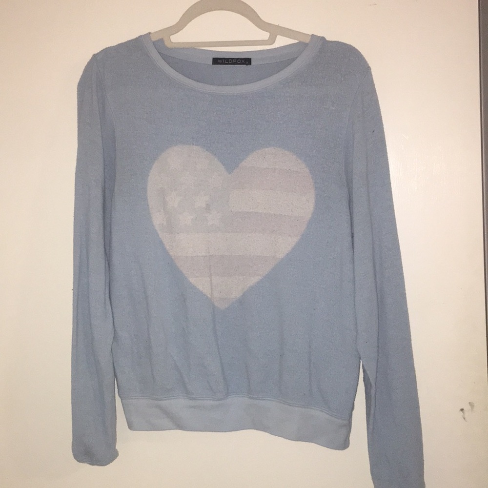 Blue wild fox pullover